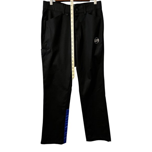 Pepsi Mens Black Work Pants 30x32 With Blue Side Trim - Picture 2 of 3